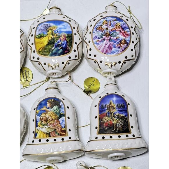 DANBURY MINT Nativity Illuminated Ornament Light Covers w/Christmas Bible Verses - Picture 5 of 13